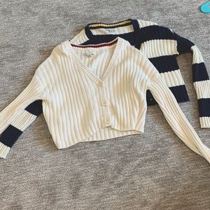 Two American Eagle Outfitters Semi Cropped Cardigans